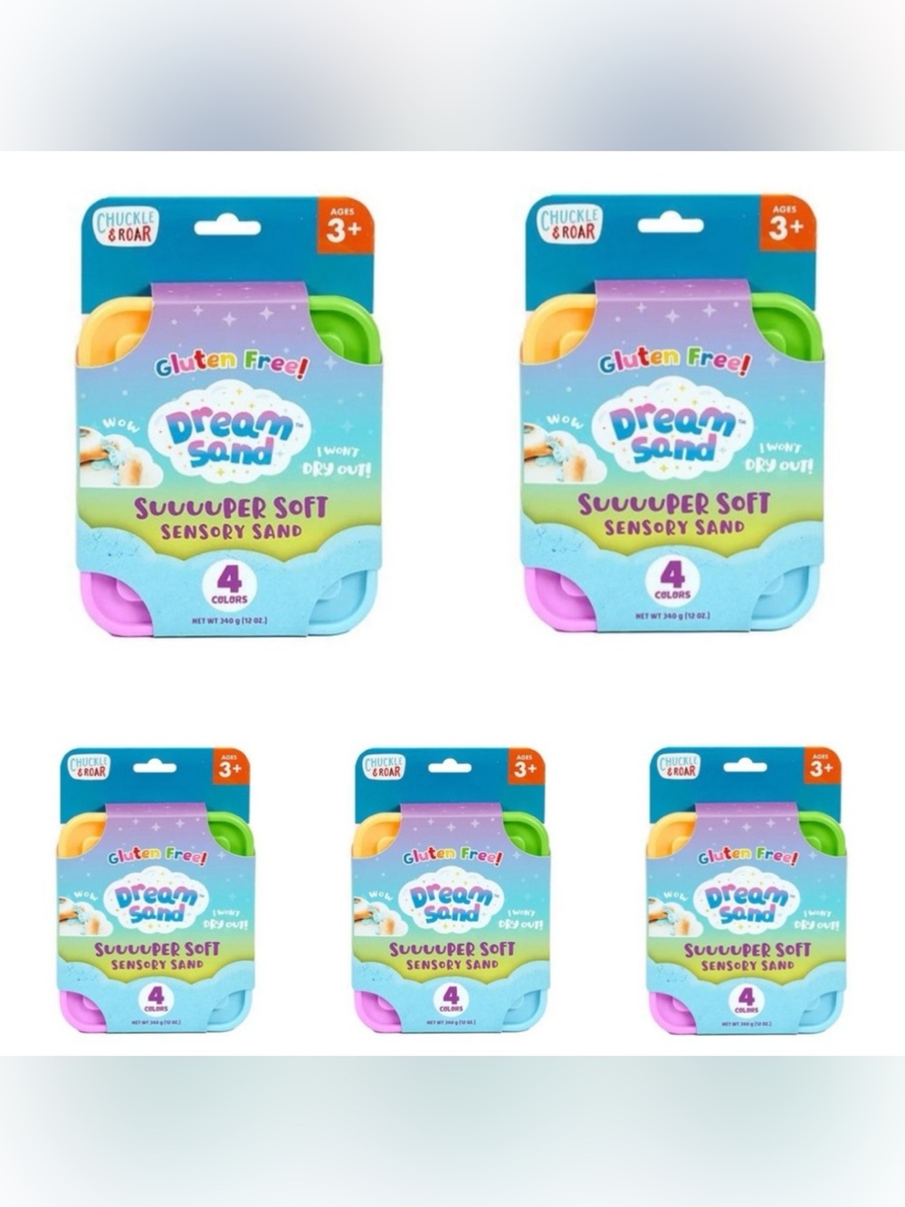 Chuckle & Roar Dream Sand Super Soft Sensory Sand Lot 5x Smooth Squishy 4 Colors
